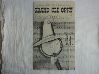 November 29 1952 Grand Ole Opry Program Vtg Country Music June Carter Hank Snow