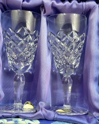 Vintage Bohemia Hand Cut Lead Crystal Glasses 130mm High Sherry