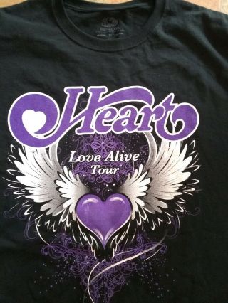 Heart 2019 Xl Ann Nancy Wilson Concert Tour Shirt Love Alive Rare