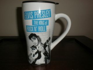 Elvis Presley Travel Ceramic Coffee Mug With Lid