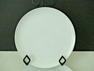 Vintage Centura By Corning " White Coupe " Set Of 4 Dinner Plates.