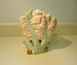 Mccoy 1950 Pink Hyacinth 8 " Vase Planter