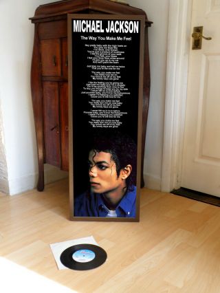Michael Jackson The Way You Make Me Feel Promotional Poster Lyric Sheet,  Bad