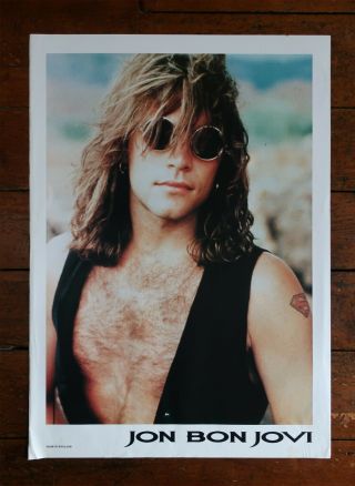 Jon Bon Jovi Early 1980s Vintage Poster