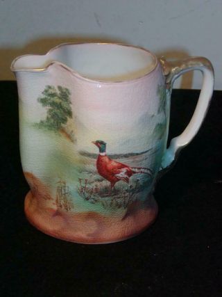 Antique Royal Bayreuth Tapestry - Creamer Pitcher - Quail Scenery -