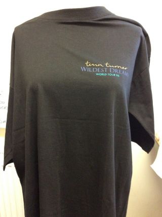 Tina Turner Wildest Dreams Tour T - Shirt.  Black.  X - Large