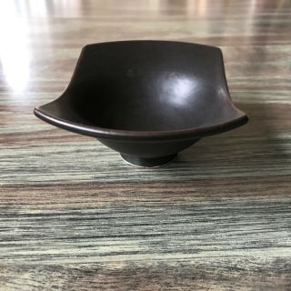 Paddy McNeely Studio Pottery Small Porcelain Trimmed Bowl Black Glaze Seattle 4