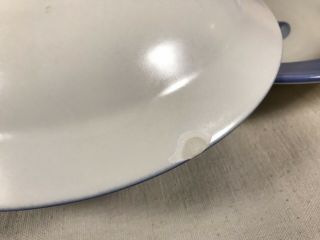 Four (4) PFALTZGRAFF VILLA FLORA Blue Rim Soup Pasta Bowls Hand - Painted 10.  25” 7