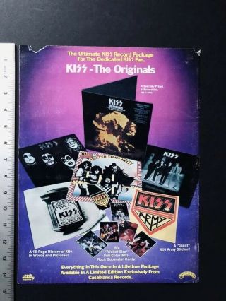 Kiss Rare 1976 11x14 " “the Originals” Triple Album Release Promo Ad