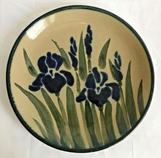 Monroe Salt Maine Stoneware Iris Pattern Dinner Plate 11 "