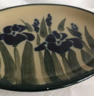 Monroe Salt Maine Stoneware Iris Pattern Dinner Plate 11 