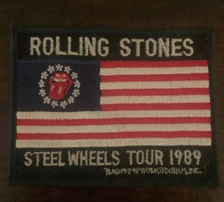 Rare: 1989 Rolling Stones Steel Wheels Tour Vintage Souvenir Patch