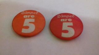 Vintage Badge The Damned X 2