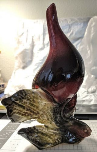 Vintage Hull Vase E - 1 Fish Seaweed Shell