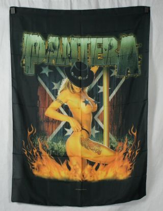 Authentic Pantera Girl South Silk - Like Fabric Poster Flag