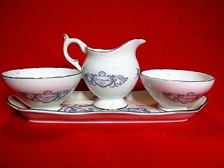 Coalport Cream Sugar Tea Set China England Bermuda 1515 Exclusive Cooper Rare Ex