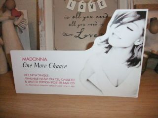 (-) Rare Madonna One More Chance Stand Cd Lp Mc Small Counter Standee Promo
