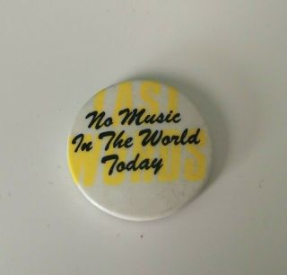 Vintage The Last Words - No Music In The World Today - Promo Badge 1979 Punk