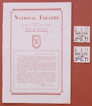 1932 Let Us Be Gay Program National Theatre Louisville Ky W Tickets Bk1s2