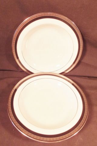2 Waterford Fine China England Colleen Rim Soup Bowls 9 ",