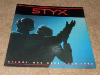 Styx 1983 " Kilroy Was Here " Tour Concert Program Book
