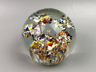 Vintage Murano End Of Day Glass Bubbles Paperweight