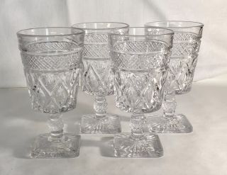 4 Imperial Crystal Cape Cod 6 1/4 " 10 Oz.  Water Goblets