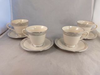 Set Of 4 Lenox Charleston Cups And Saucers
