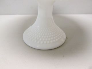 Fenton Hobnail White Milk Glass Footed Pedestal Bowl Centerpiece Fruit Ridged 2