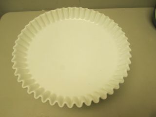Fenton Hobnail White Milk Glass Footed Pedestal Bowl Centerpiece Fruit Ridged 3