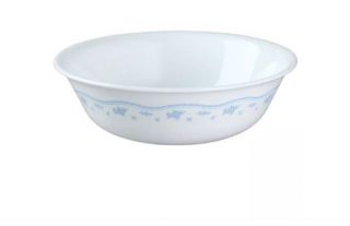 4 Vintage Corelle Morning Blue Soup Dessert Cereal Bowls 6 1/4” Blue Flowers