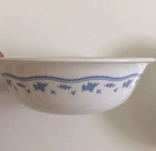 4 Vintage Corelle Morning Blue Soup Dessert Cereal Bowls 6 1/4” Blue Flowers 2
