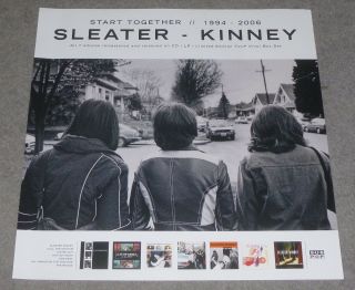 Sleater - Kinney Start Together 1994 - 2006 21x21 Inch Promo Poster Sub Pop