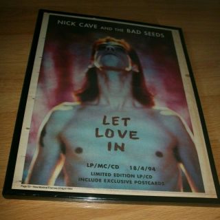Nick Cave & The Bad Seeds Let Love In Framed Press Poster 1994