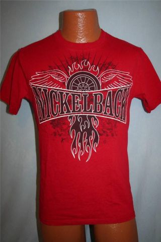 Nickelback 2009 Dark Horse Concert Tour T - Shirt Small Red Canadian Rock