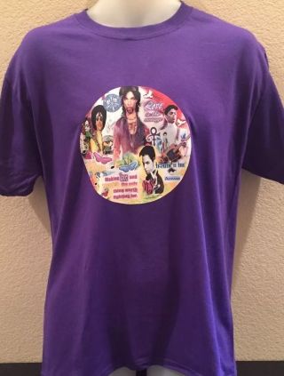 Prince T - Shirt Paisley Park Npg Kiss Truth Love Purple Rain Movie Collage M L