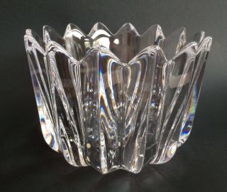 Vintage Orrefors Crystal Bowl - Fleur Pattern - 6 " X 4.  5 " Dish Sweden Swedish