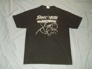 Sonic Youth T - Shirt Confusion Is Sex Black Lg Death Alt Rock Band Tour Punk