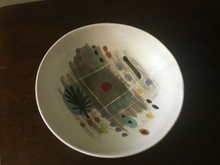 Vintage Mcm Ceramic Pottery Dish Bowl Signed Richard Saar