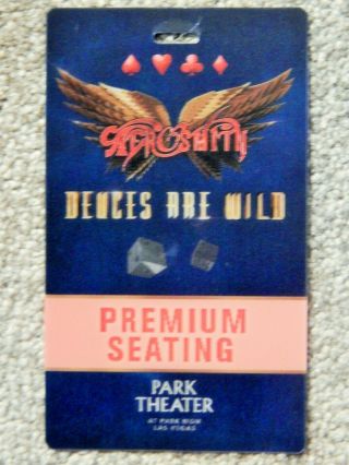 Aerosmith Premium Seating 3 - D Credential April 18 2019 Park Theater Las Vegas