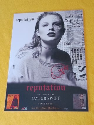 Taylor Swift - Reputation - Signed Autographed - Laminated Poster