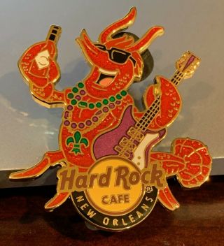 Hard Rock Cafe Orleans Crawfish Pin Mardi Gras Hot Sauce