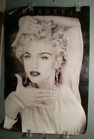 Madonna Poster - 1990 Vogue - Close - Up - Black & White - 35 " T X 23 " W - Pp