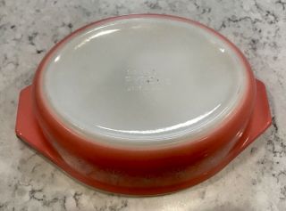 Vintage Pyrex Oval Pink Daisy Casserole Dish With Lid 1.  5 Quart 2