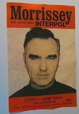 Morrissey W/ Interpol 2019 Concert Poster