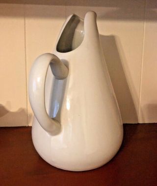 Vintage Russel Wright Mcm 11 " American Modern White Linen Pitcher - With Tag