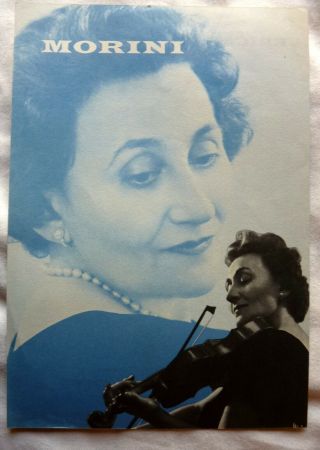 Vintage Concert Flyer - Erica Morini - Classical Music Violinist