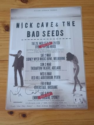 Nick Cave - Signed Autographed 2013 Australia Tour Poster - Laminated.