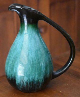 Lovely Blue Mountain Pottery Canada Small Handled Ewer Pitcher W Label