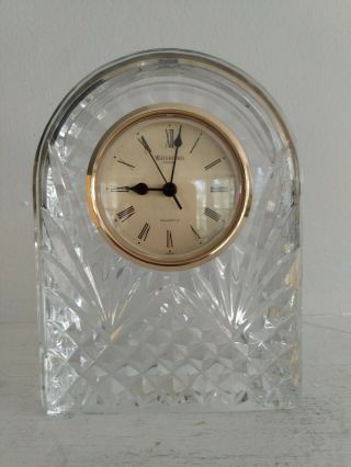 Waterford Crystal Mantle Or Desk Clock 6 Inches